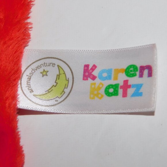 2013 Animal Adventure Karen Katz Blonde Baby Girl Yellow Red Security Blanket - Picture 3 of 8